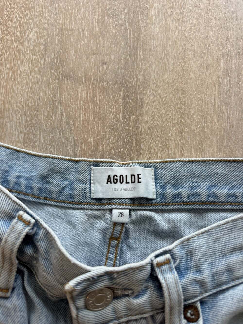 Agolde Parker Long Short in Parade Light Wash Size 26 - Picture 4 of 9